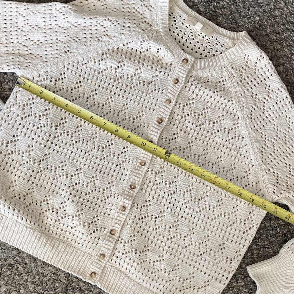 Sezane Capucine Cardigan Ecru Size XS - Picture 6 of 7